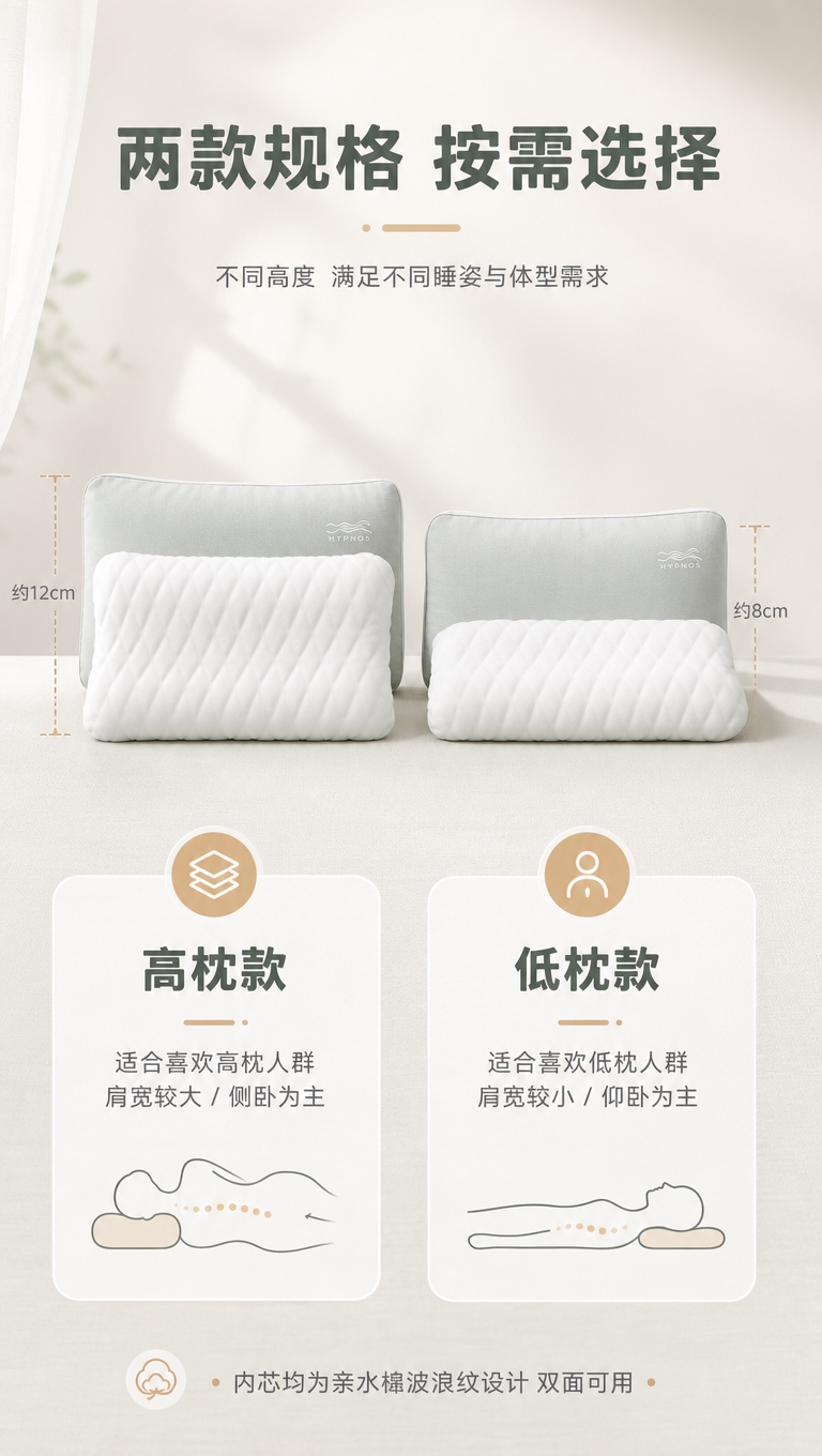 [商品] 使用【图2】四款枕头组合（高枕款、低枕款及对应内芯）… - 图片创意预览