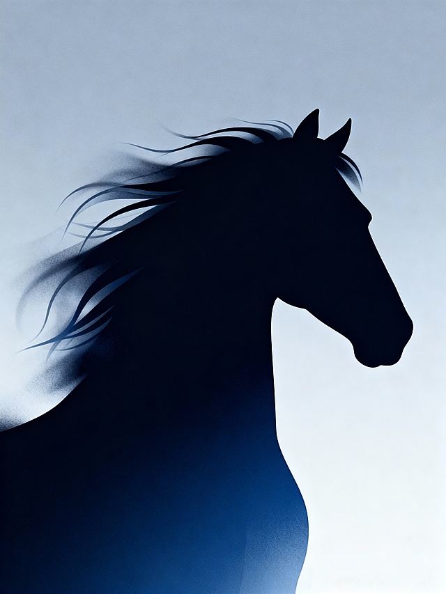 马 剪影