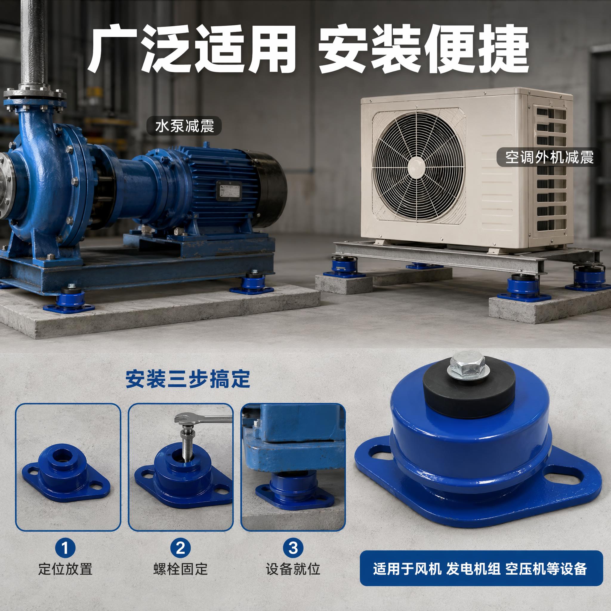 [主图-4] 弹簧减震器适用场景与安装示意图。 [氛围风格]… - 图片创意预览
