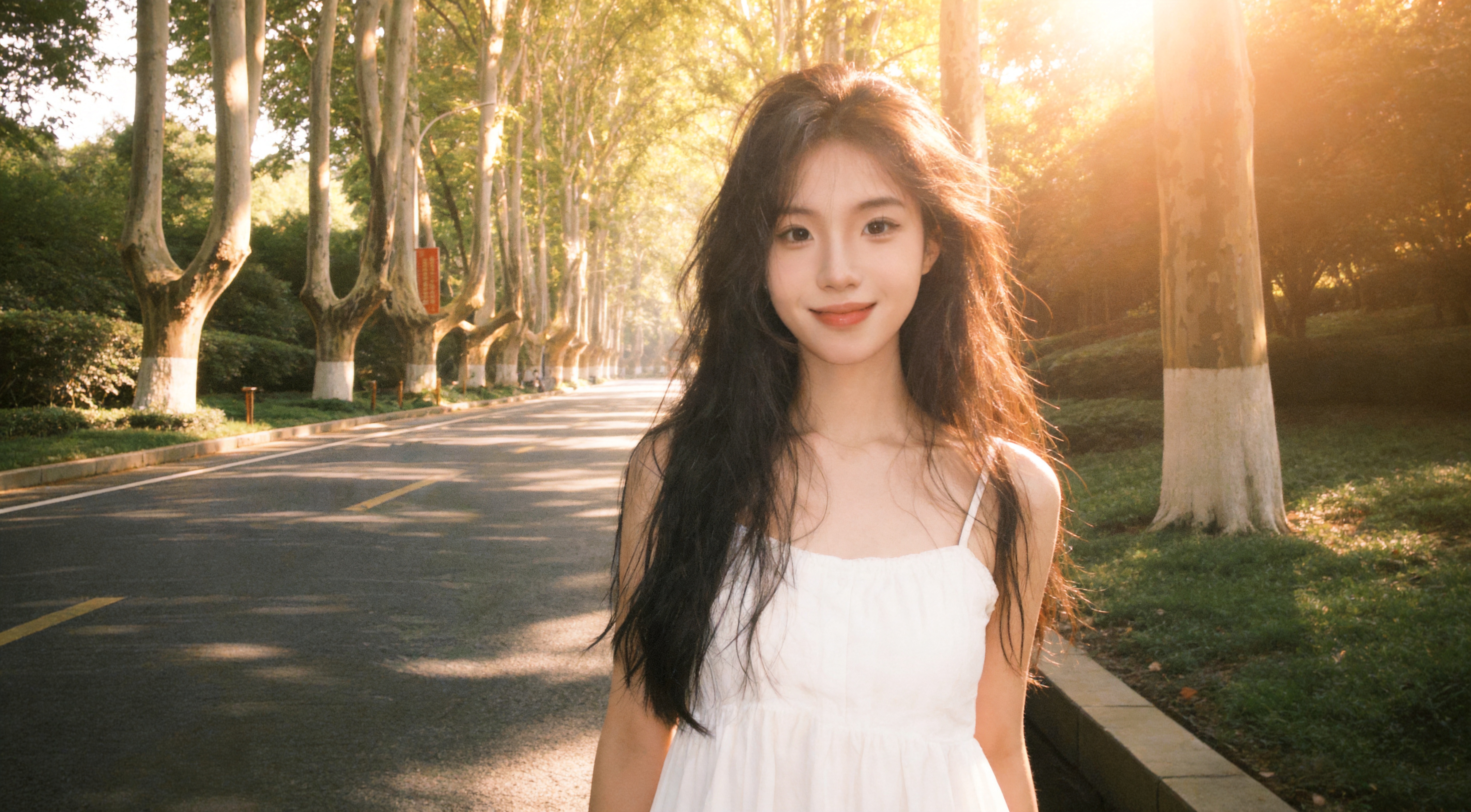 生成森系清新少女写真，人物必须高度还原参考图2的五官比例与脸型… - 图片创意预览
