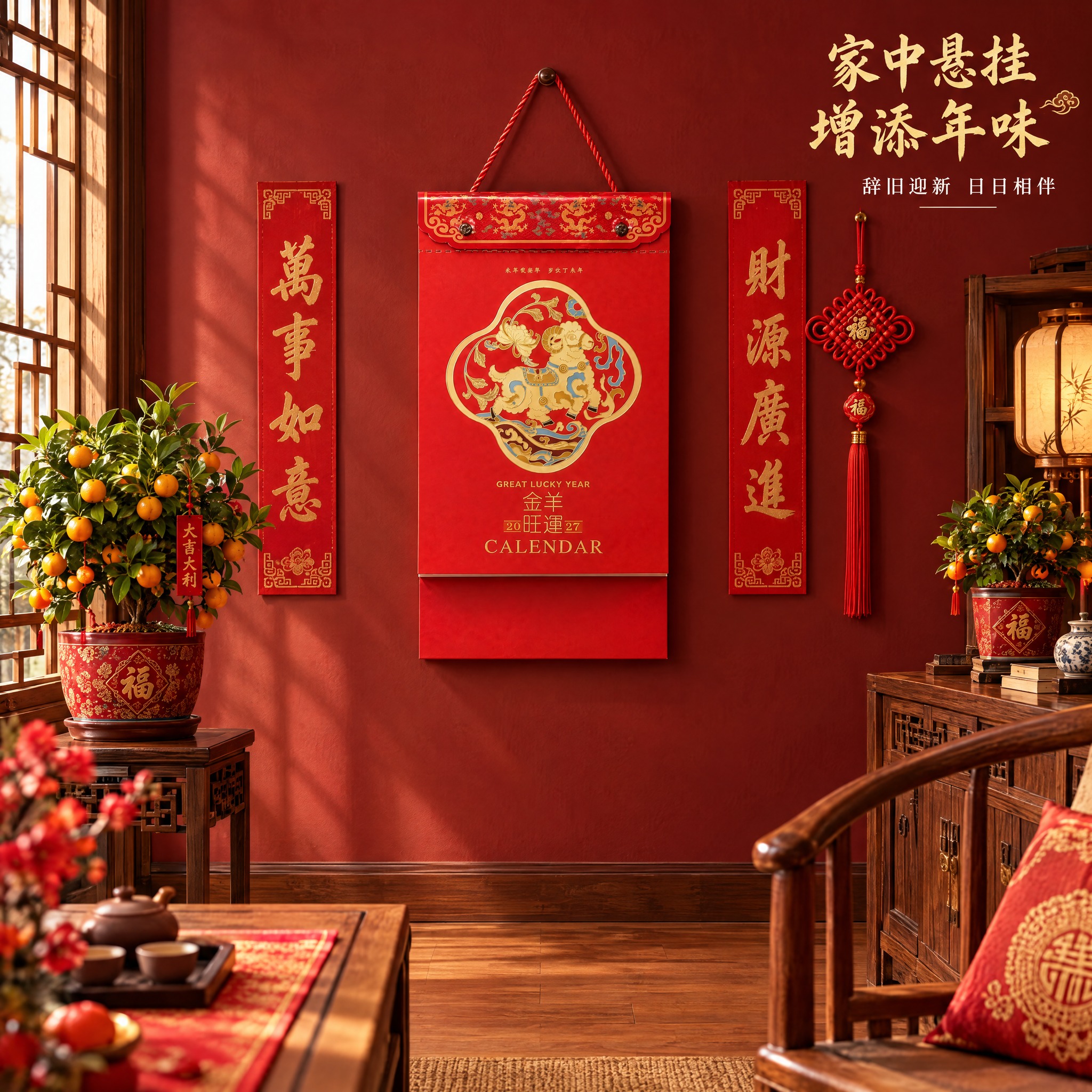 [主图-4] 使用场景展示，主题：家中悬挂 年味十足。 [统一… - 图片创意预览