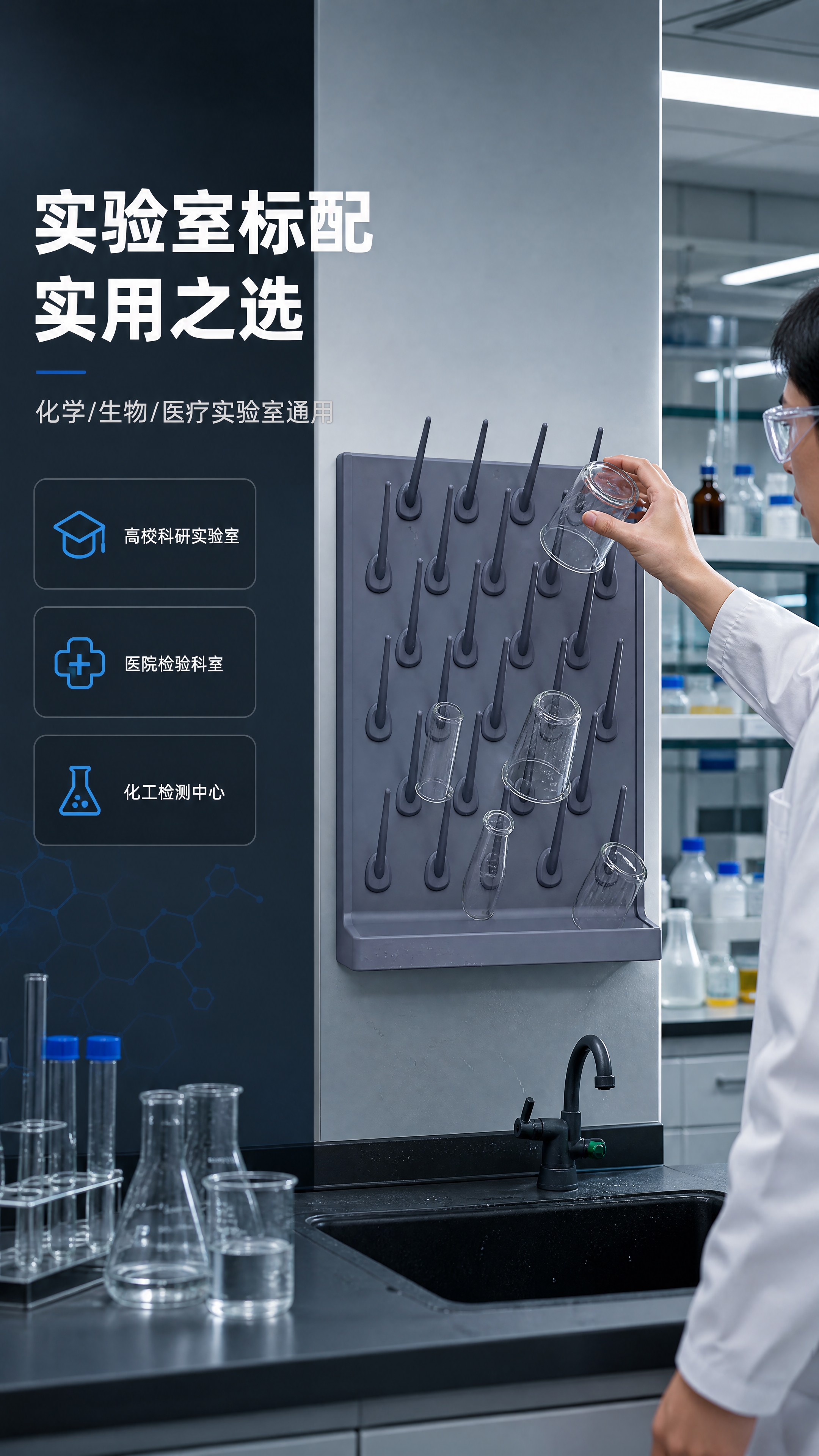 [商品] 使用【图1】灰色PP塑料实验室滴水架；保留27根立柱… - 图片创意预览