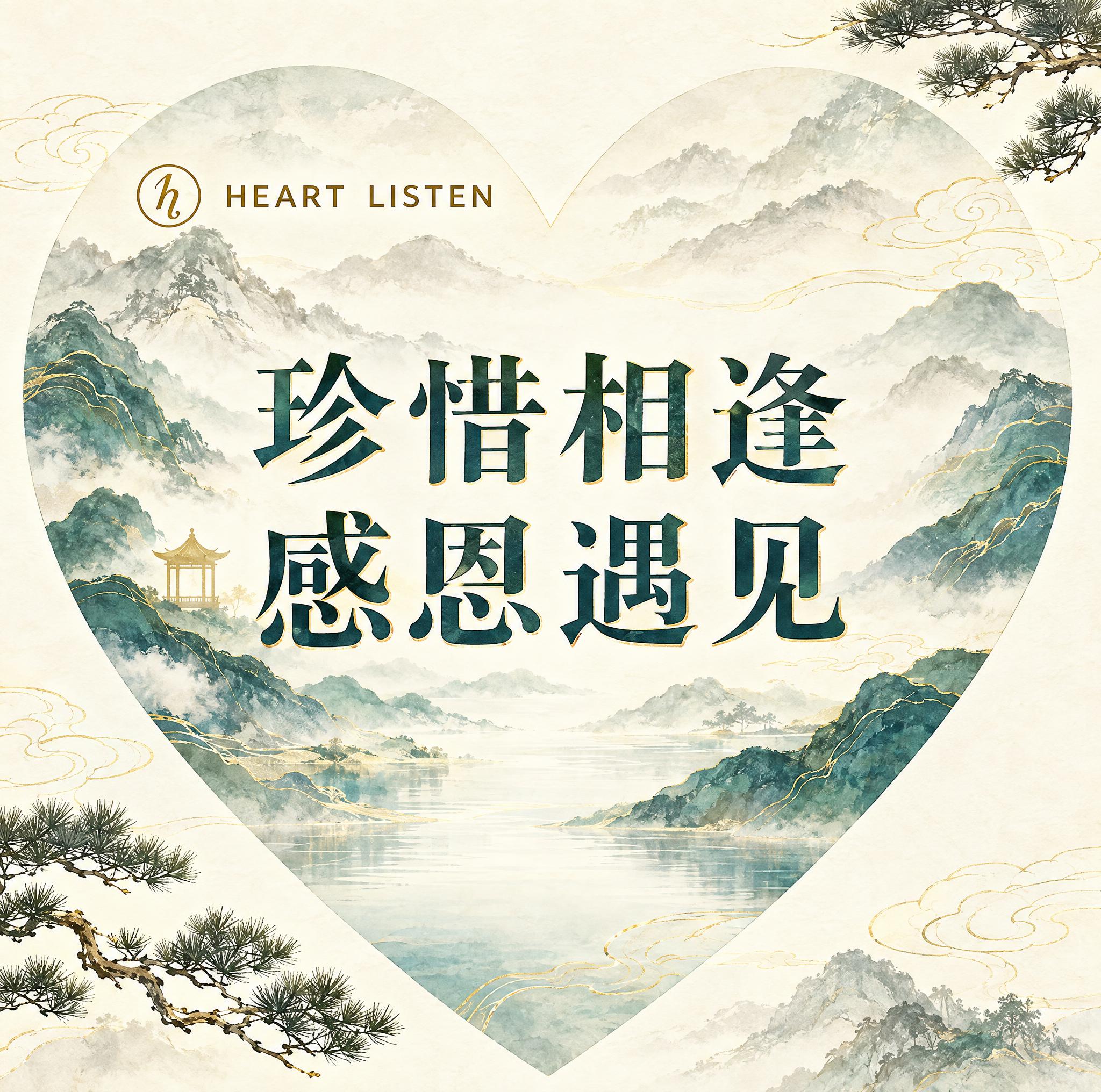 将图1的爱心形状和所有文字内容完整保留不变，仅将整体视觉风格替… - 图片创意预览