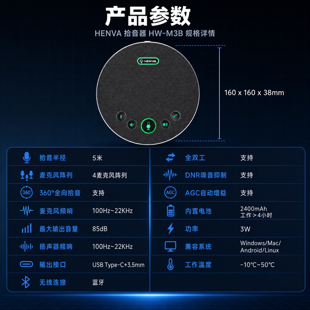 [商品] 使用【图1】HENVA拾音器HW-M3B；保留圆形黑… - 图片创意预览