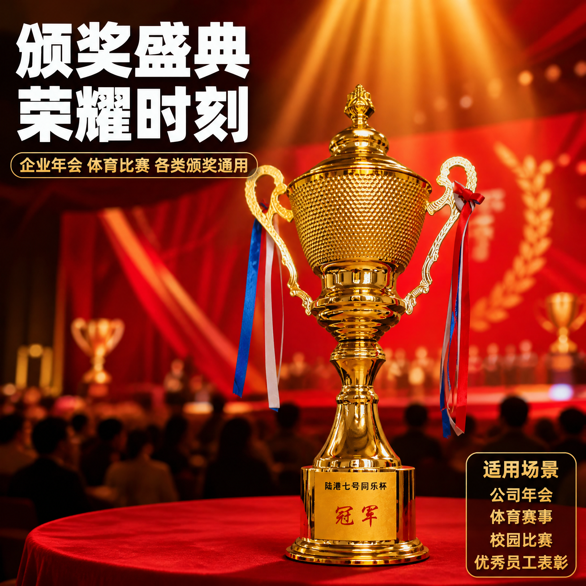 [主图-4] 金色金属奖杯 颁奖使用场景图。 [统一基调] 拼… - 图片创意预览