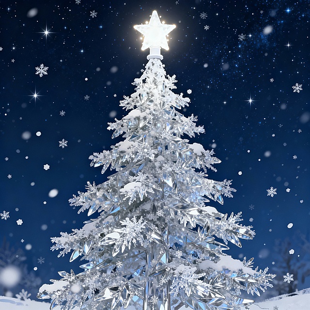 冰冷唯美圣诞树