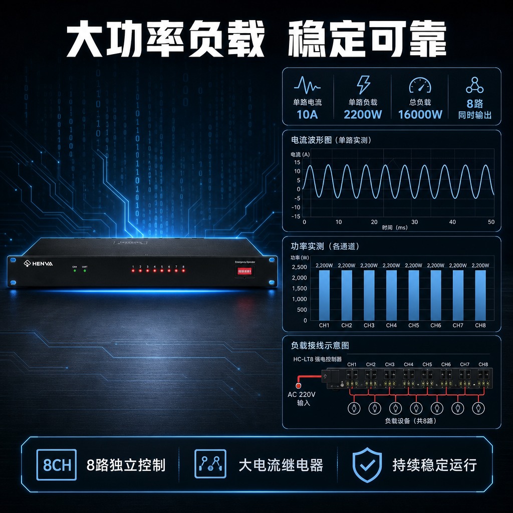 [商品] 使用【图1】8路强电控制器HC-LT8，保留黑色金属… - 图片创意预览