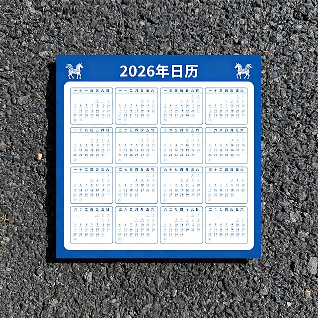 请以此格式为模板生成一张2026年日历