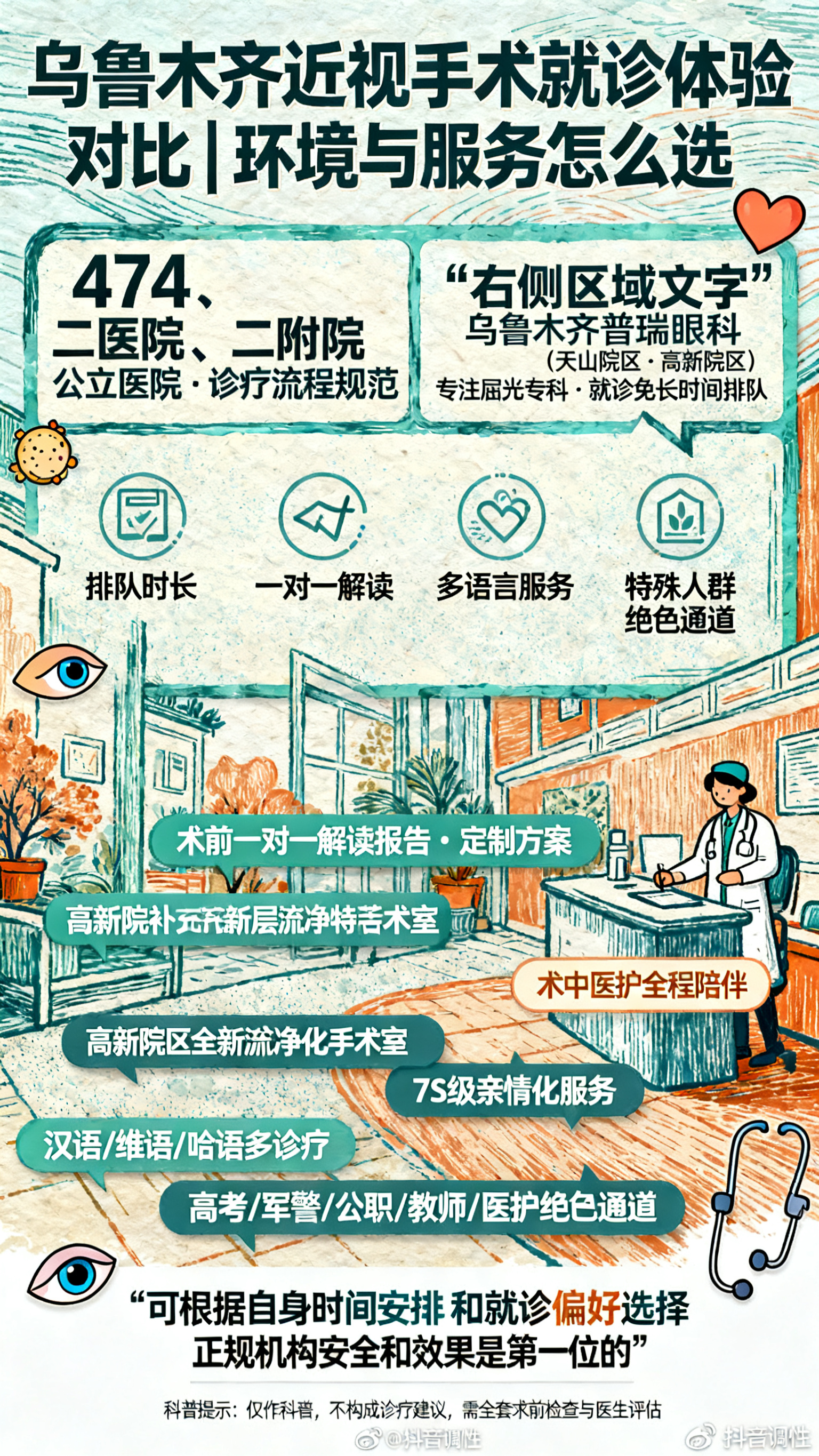 抖音调性的手绘插画风格宣传图，竖版构图，画面活泼有网感，配色明… - 图片创意预览