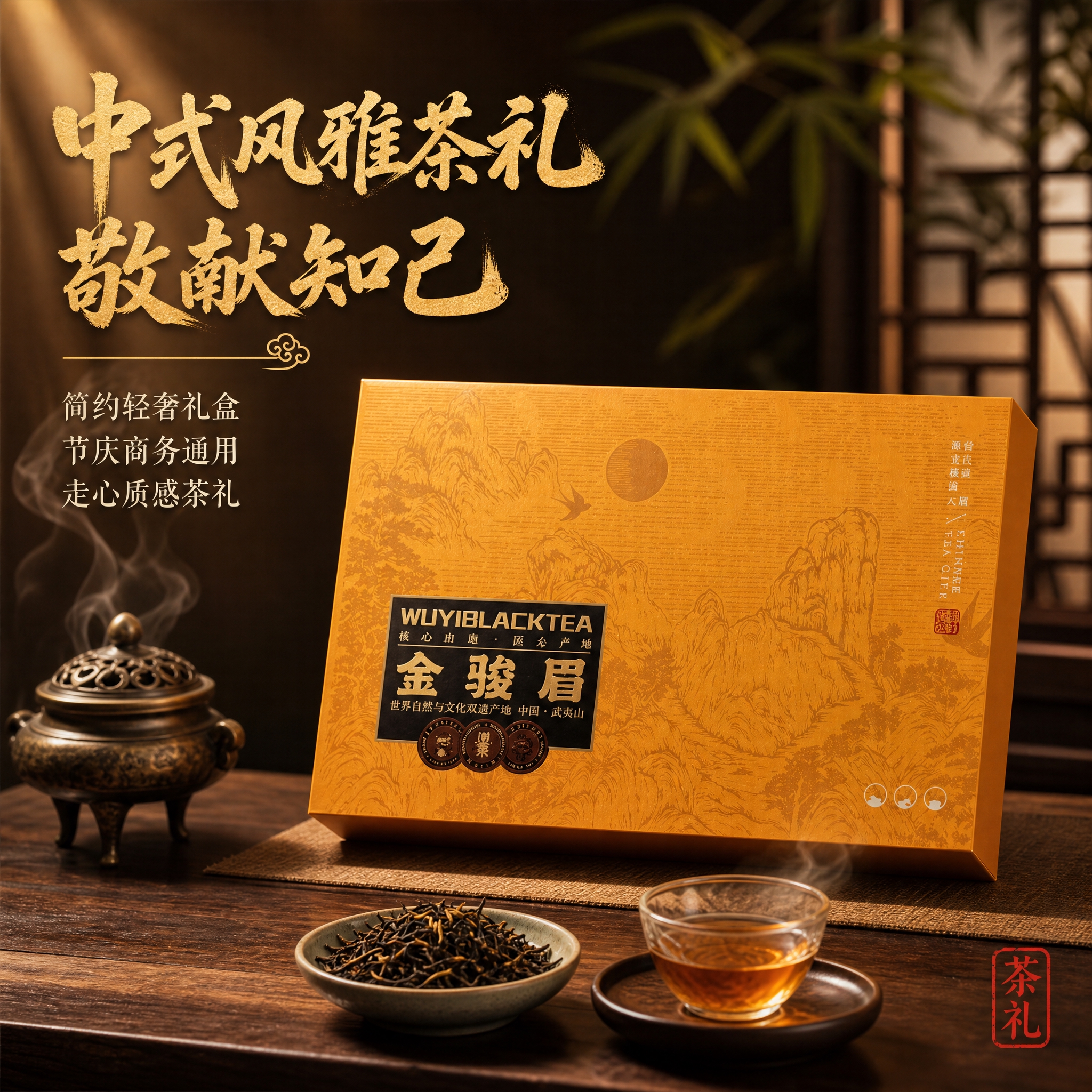 [主图-1] 首图点击率图，主题：中式风雅茶礼 敬献知己。核心… - 图片创意预览