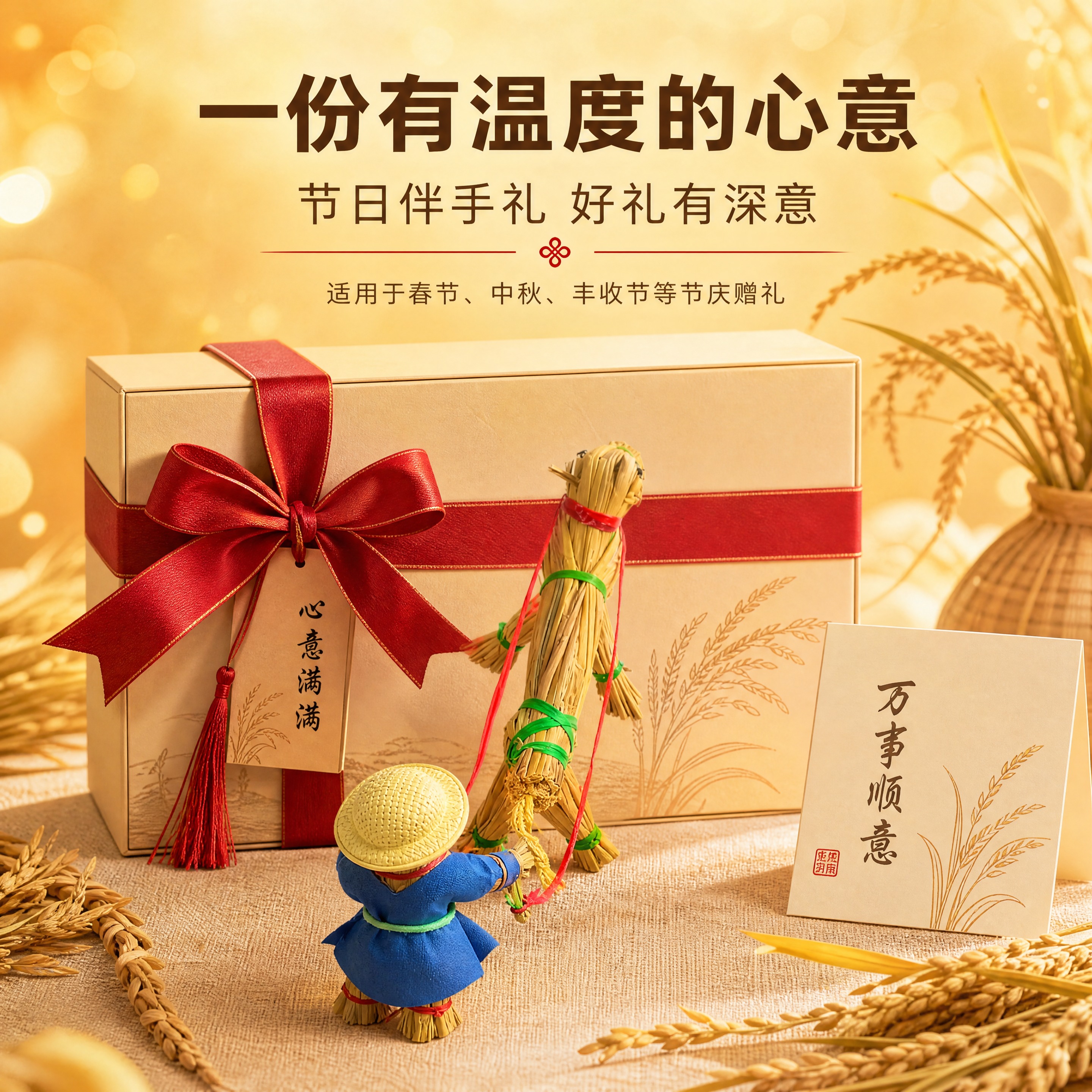 [商品] 使用【图1】手工稻草春耕摆件；保留产品造型、材质、颜… - 图片创意预览