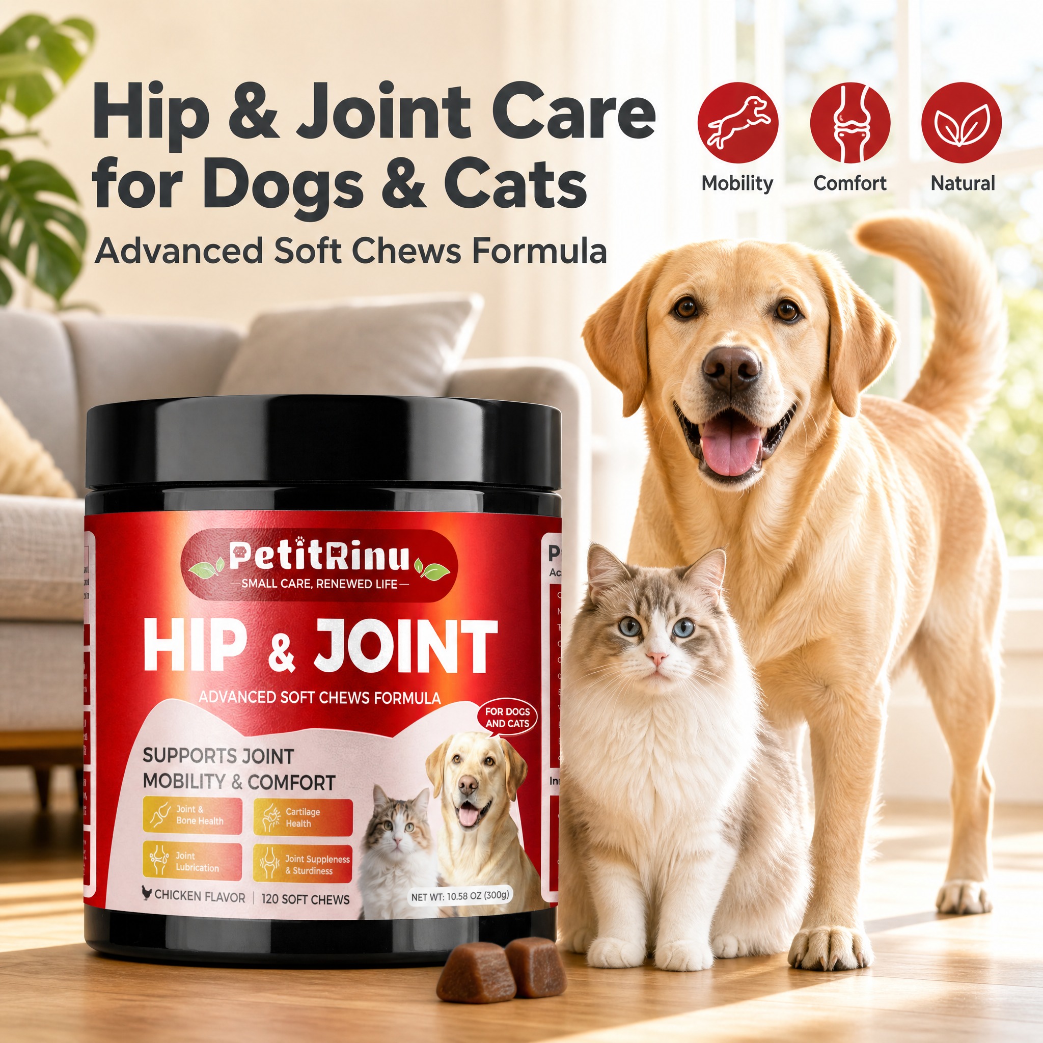 [主图-1] PetitRinu HIP & JOINT宠物关… - 图片创意预览