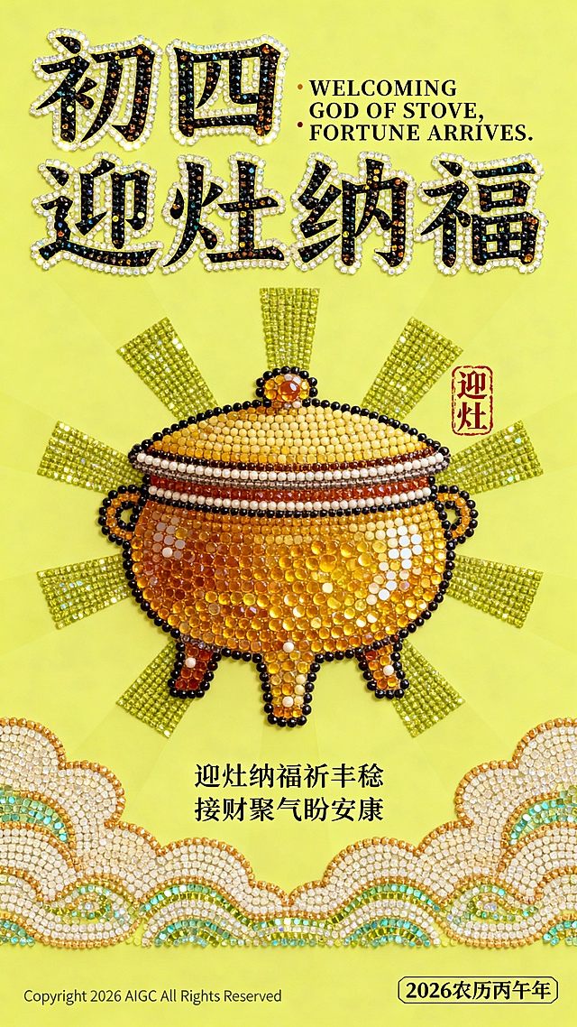 闪亮奢华的珠绣2026初四