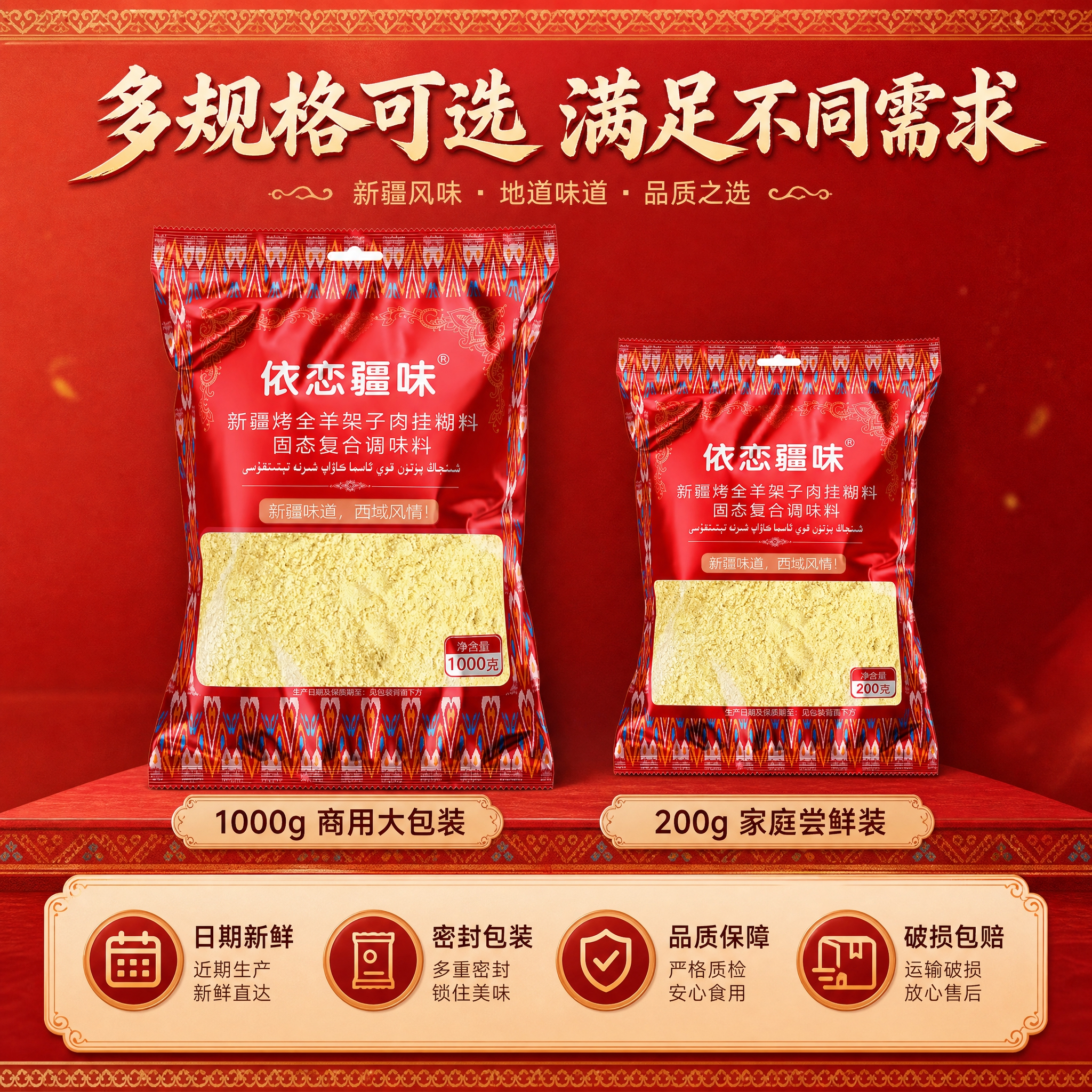 [主图-5] SKU与服务，展示多规格选择与服务承诺。 [统一… - 图片创意预览