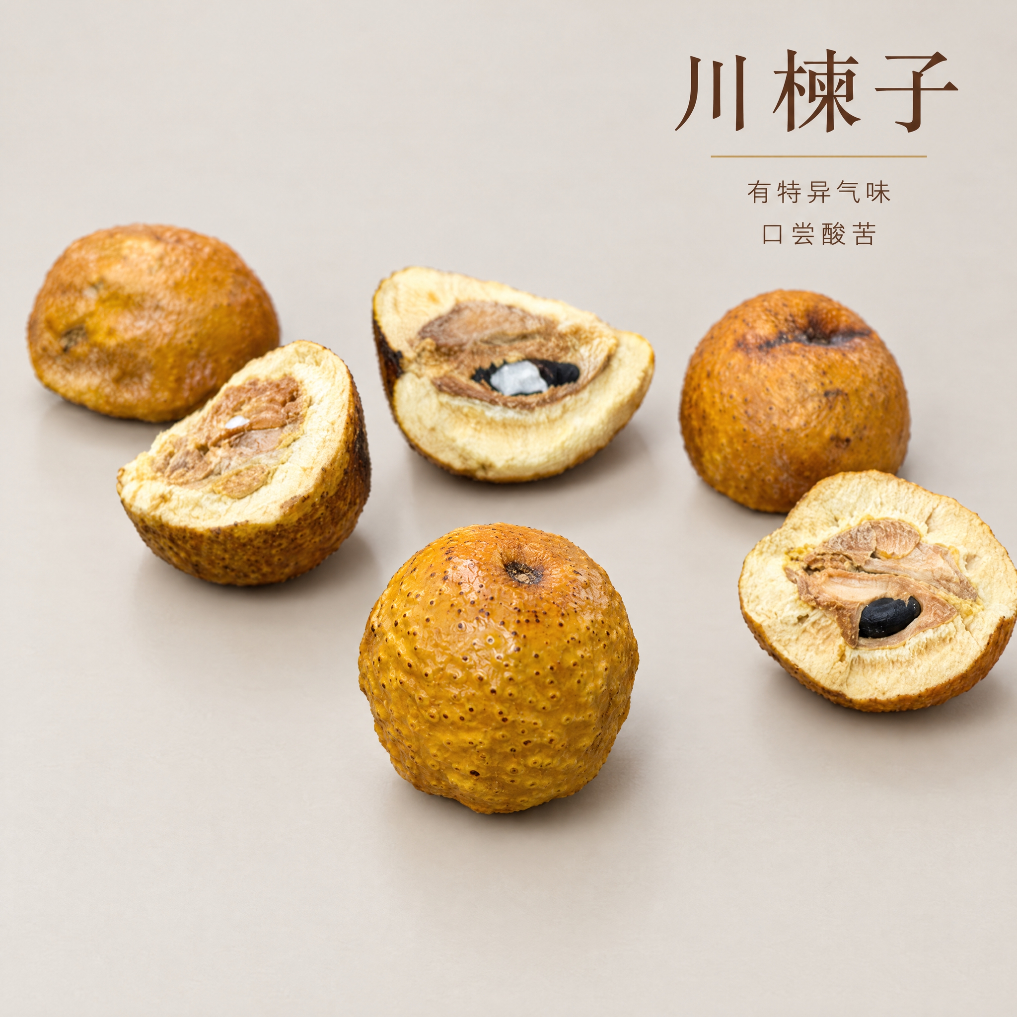 基于上传的川楝子素材进行主图创作，严格使用上传素材，完整保留原… - 图片创意预览