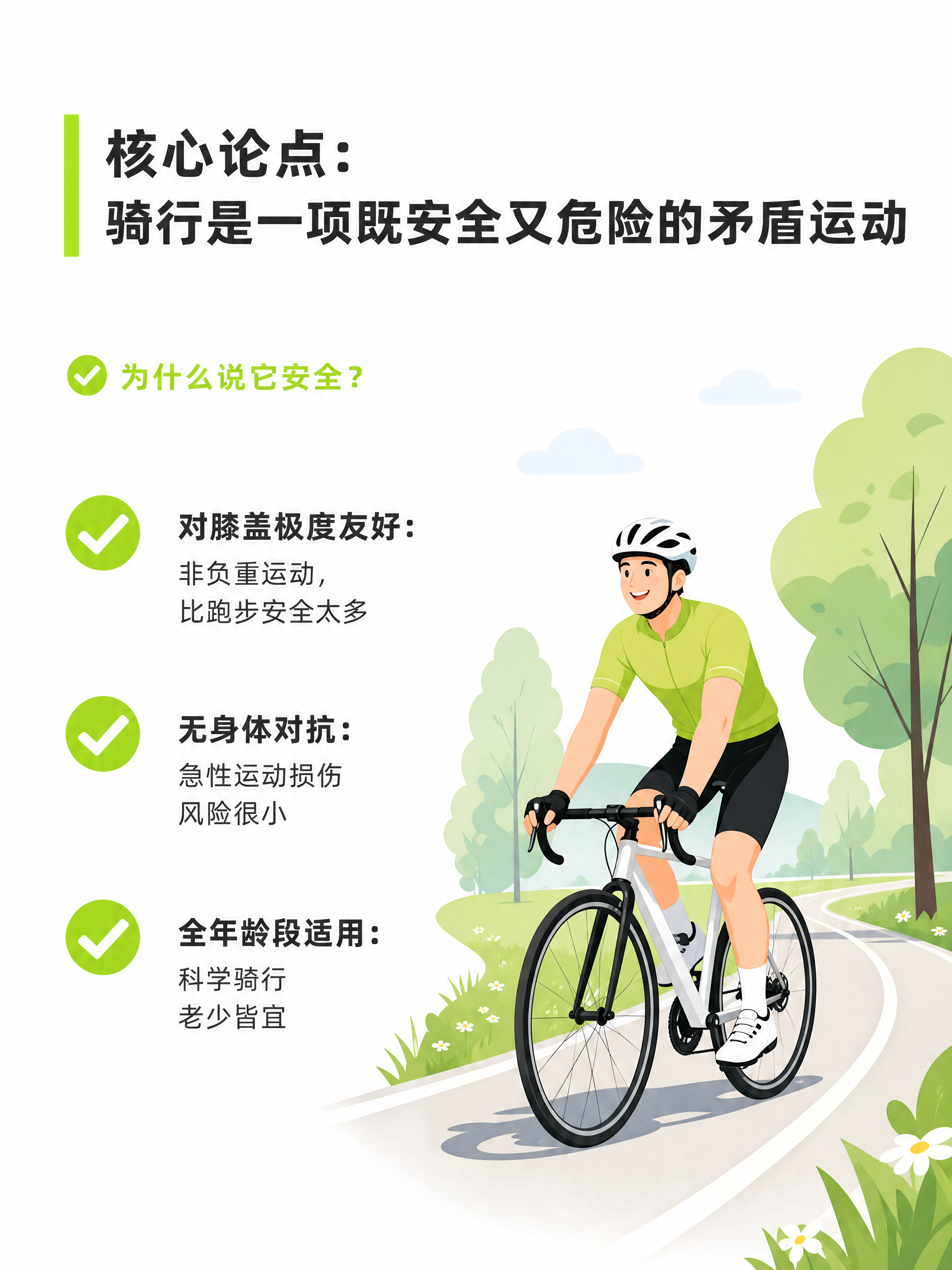 小红书图文内页，骑行科普插图风格，统一清新运动风，版式精美，信… - 图片创意预览
