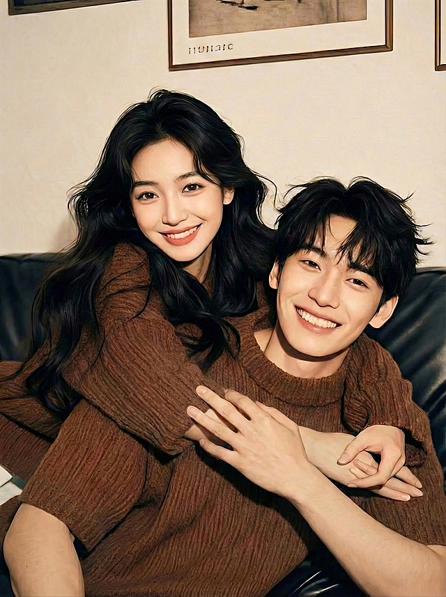 女孩手上的手表去掉，男孩的袖子变短一点