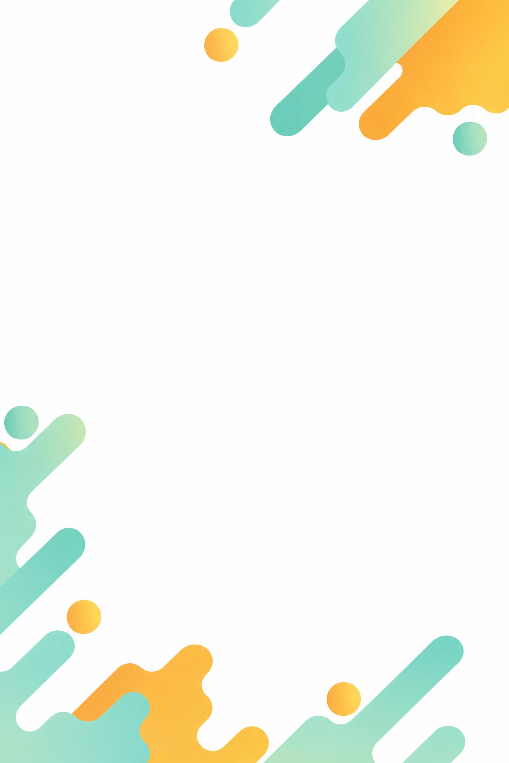 参考图1的流体几何装饰风格，将颜色改为图2中的暖橙色与薄荷青绿… - 图片创意预览