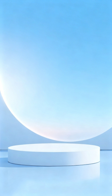 去除图片中所有的黄蜂网水印，保持原来的浅蓝色渐变背景和白色圆形展示台，保留原图的整体风格和内容不变预览效果