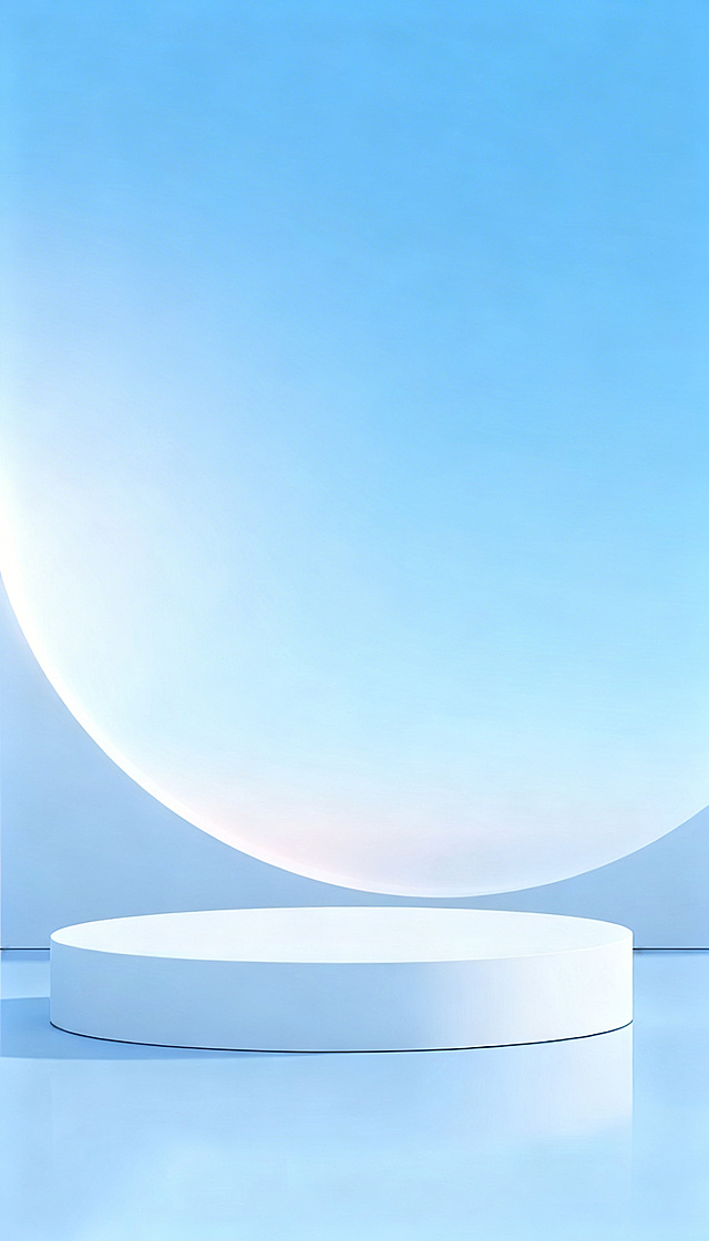 去除图片中所有的黄蜂网水印，保持原来的浅蓝色渐变背景和白色圆形展示台，保留原图的整体风格和内容不变