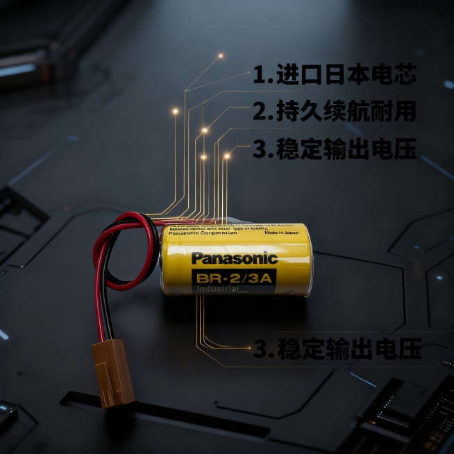 基于「图片1」，生成一套主图（5张），商品为BR-2/3A，商品核心卖点是进口电芯 持久耐用，氛围/风格是3C，适配淘宝/天猫平台，主图比例为1:1副标题 PLC工控伺服数控医疗设备电池预览效果