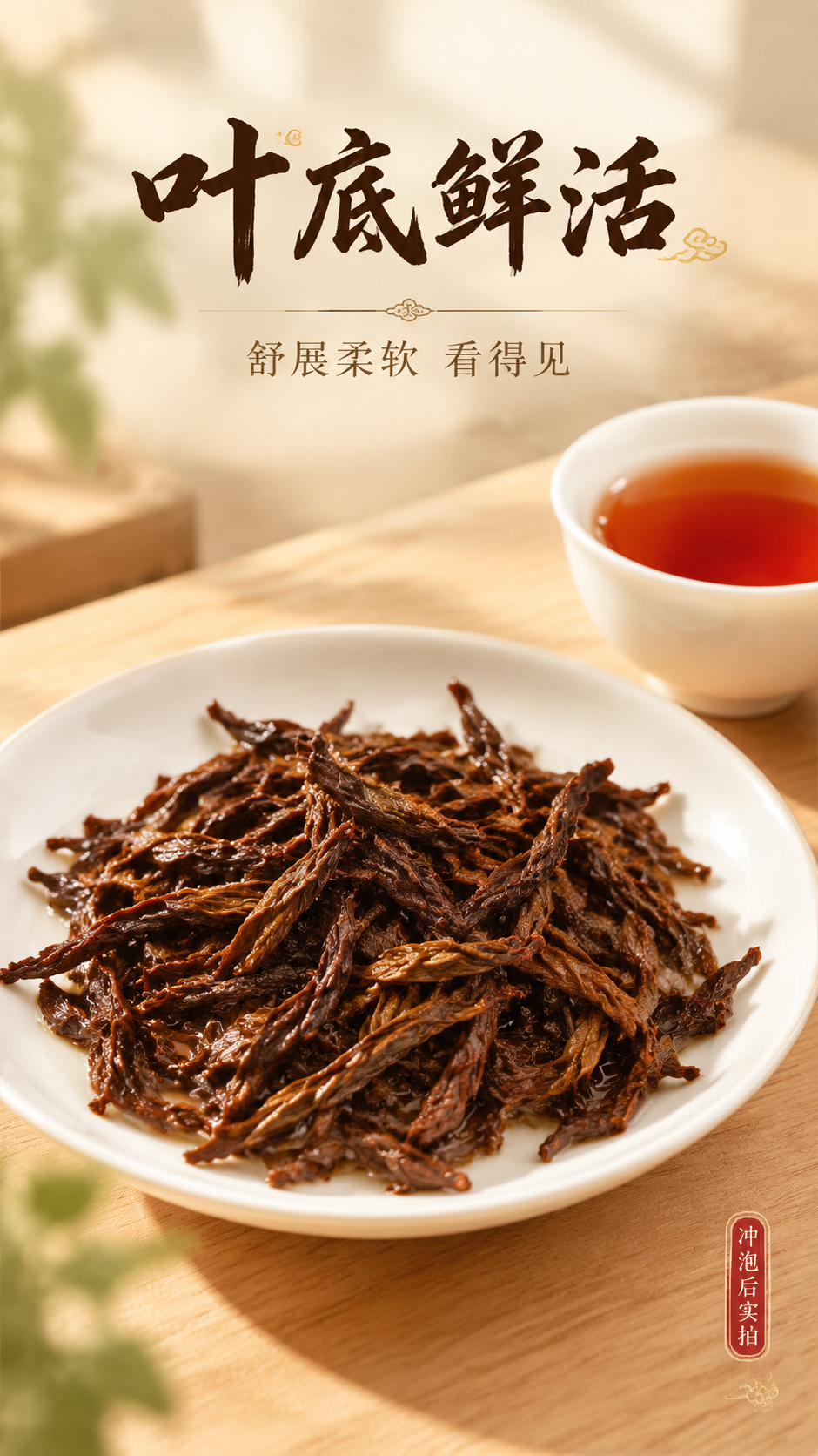 [主图-6] 叶底品质图：唯一任务是展示冲泡后的叶底舒展状态，… - 图片创意预览