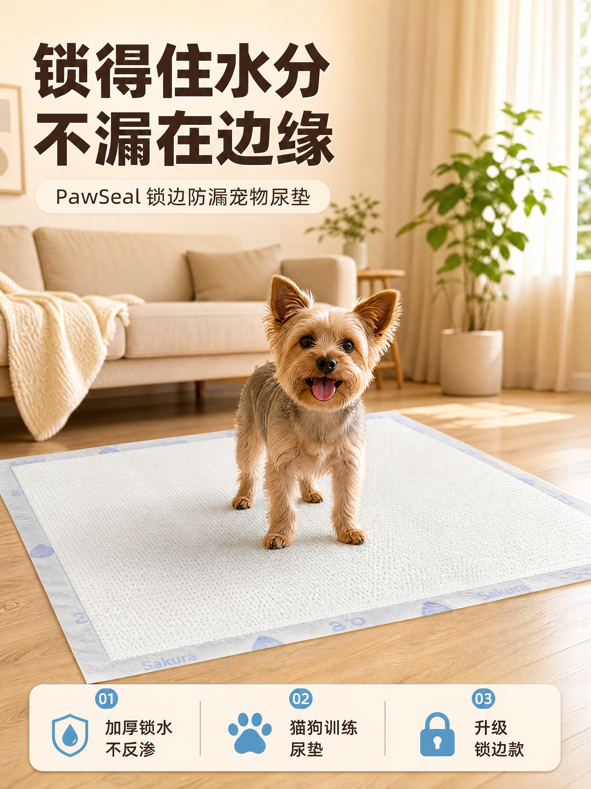 [商品] 使用【图1】PawSeal 锁边防漏宠物尿垫：保留白… - 图片创意预览