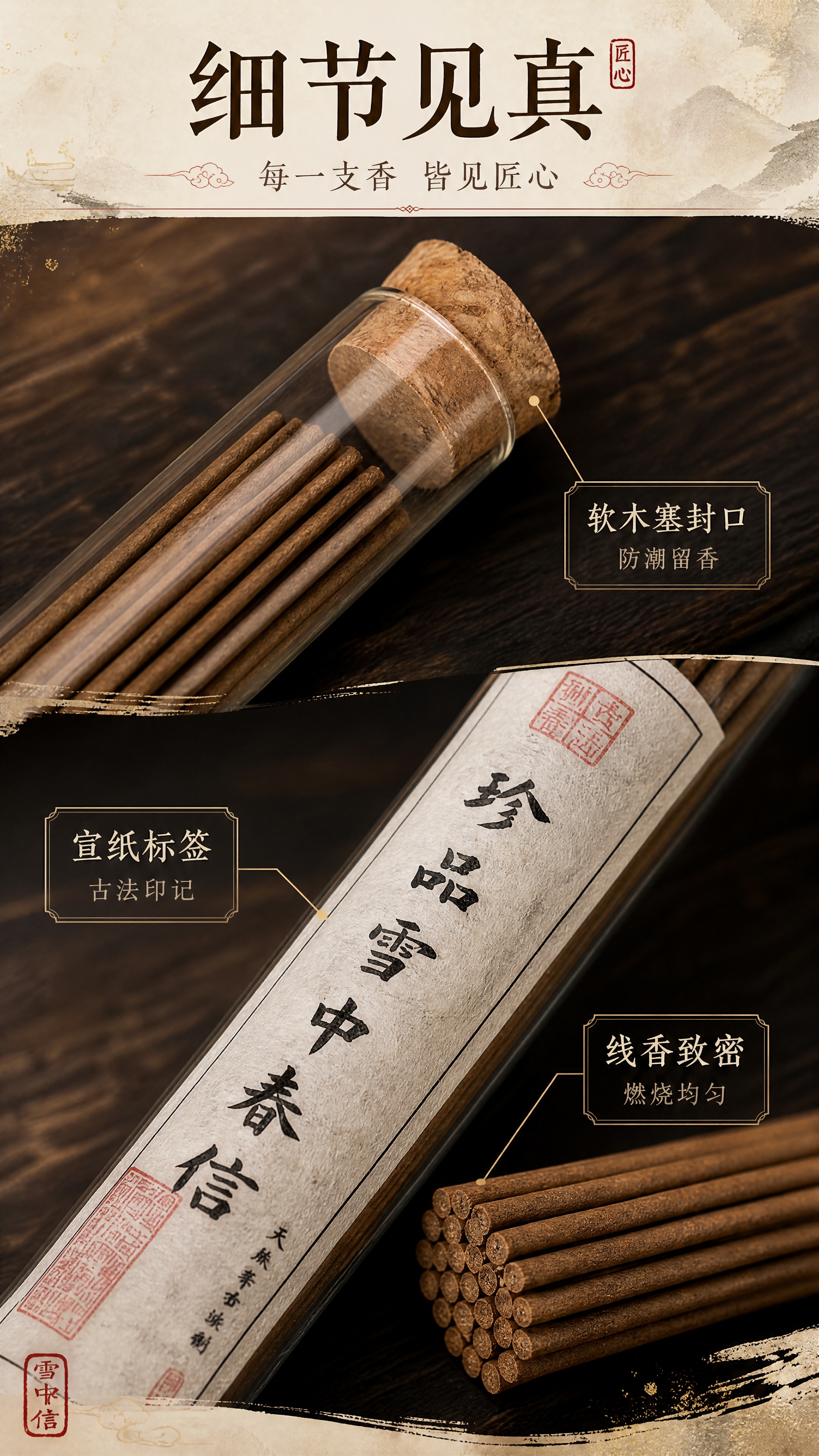 [商品] 使用【图1】雪中春信线香成品；保留玻璃试管、软木塞、… - 图片创意预览