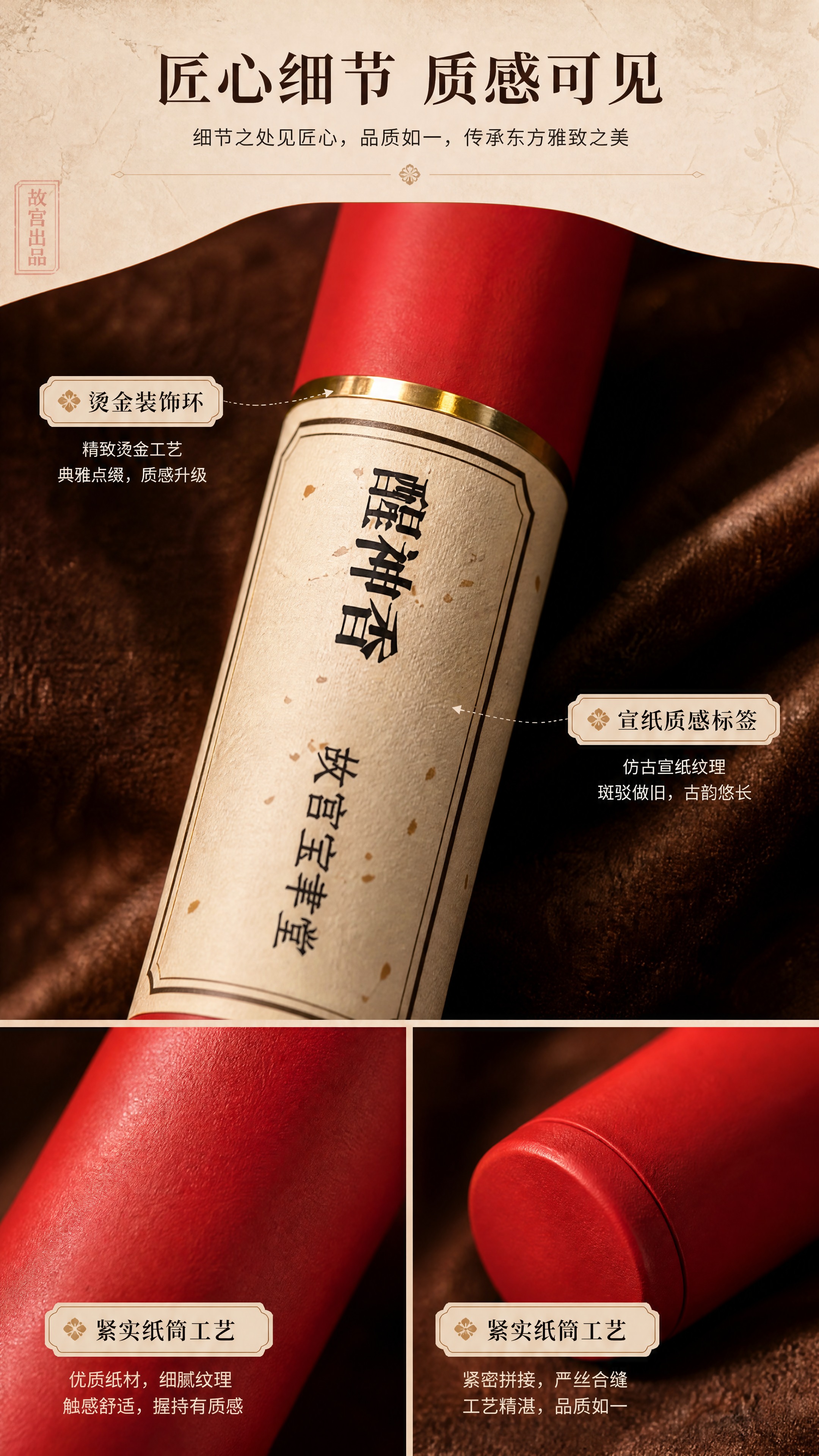 [商品] 使用【图1】故宫宝聿堂醒神香红色纸筒包装；保留红色筒… - 图片创意预览