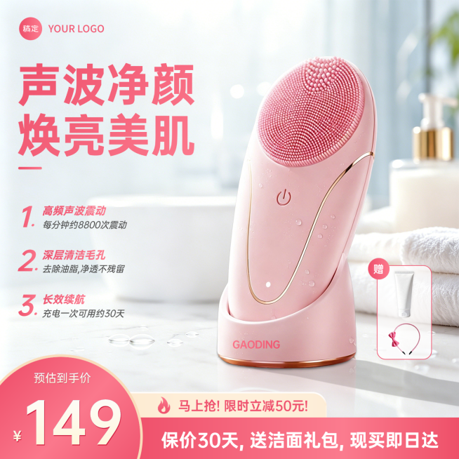 洁面仪美妆个护电商主图直通车预览效果