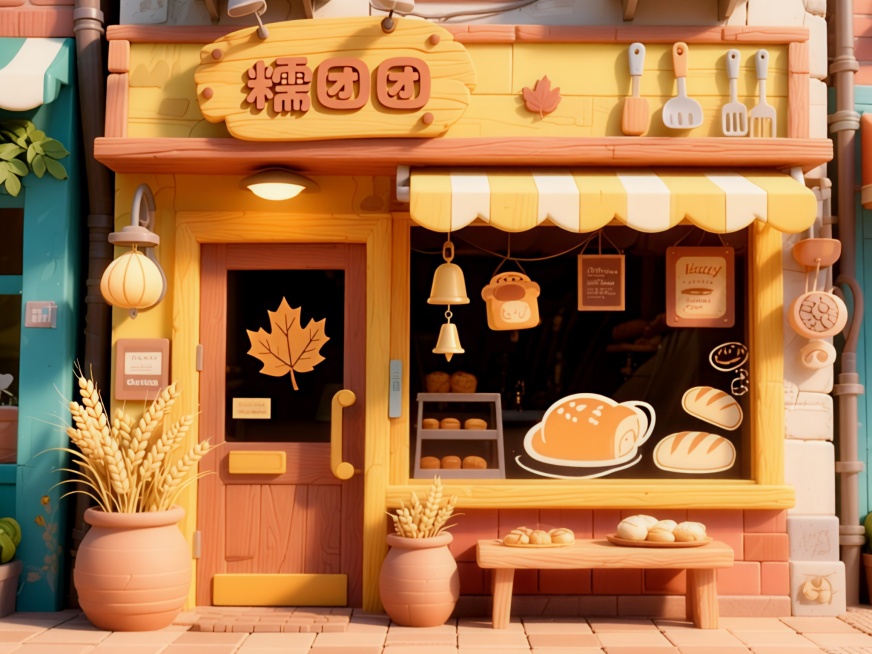 把上面牌子上的“面包包”换成“糯团团”预览效果