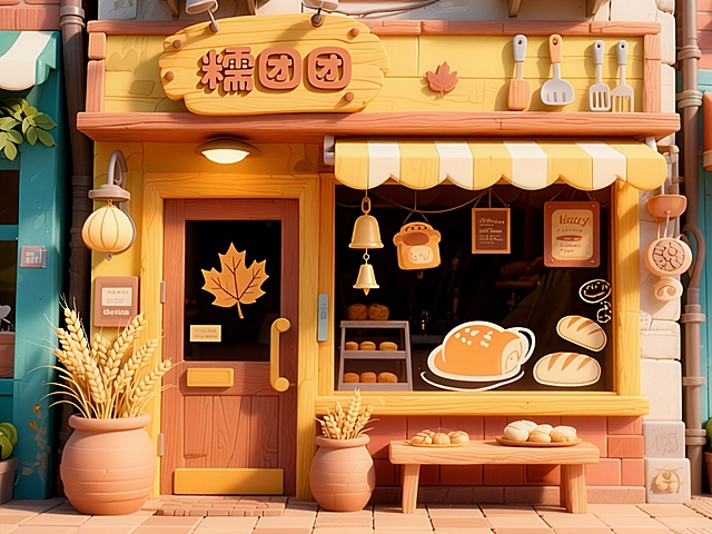 把上面牌子上的“面包包”换成“糯团团”