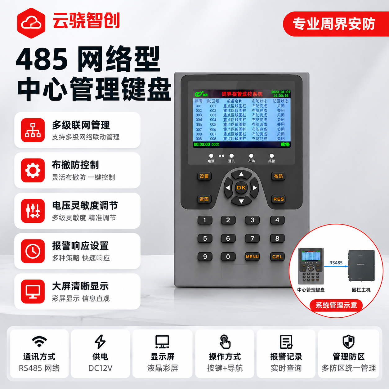 「图片1」产品名称：【485/网络型】中心管理键盘 左上角LO… - 图片创意预览