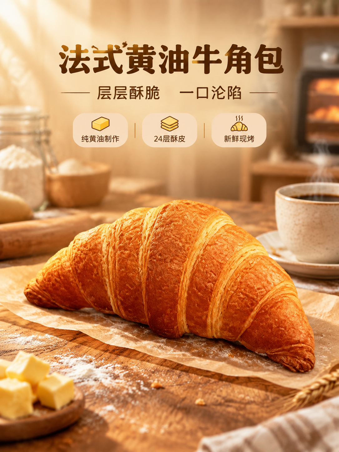 [商品] 使用【图1】法式牛角包；保留牛角包经典月牙造型、层层… - 图片创意预览