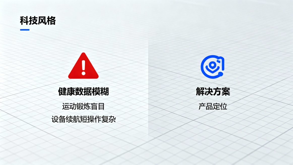 FitPulse 智能手环 PPT 大纲（12 页）
第 1 页：封面页
标题：FitPulse 智能手环 —— 你的随身健康管家与专属运动私教
副标题：精准监测・智能分析・高效健康生活新选择
配图：预览效果