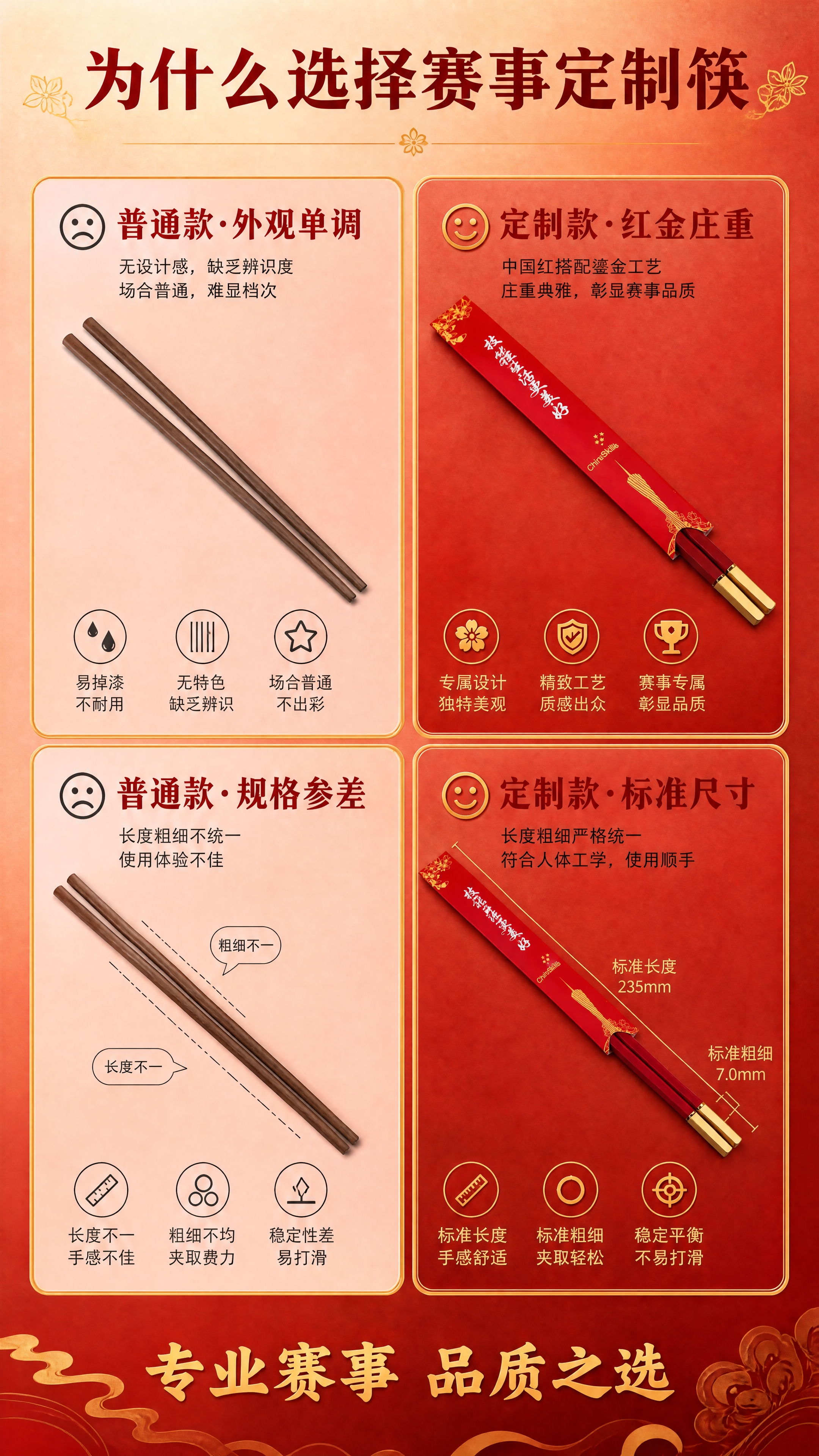 [商品] 使用【图1】红色筷子含筷套与普通筷子对比；保留红色赛… - 图片创意预览