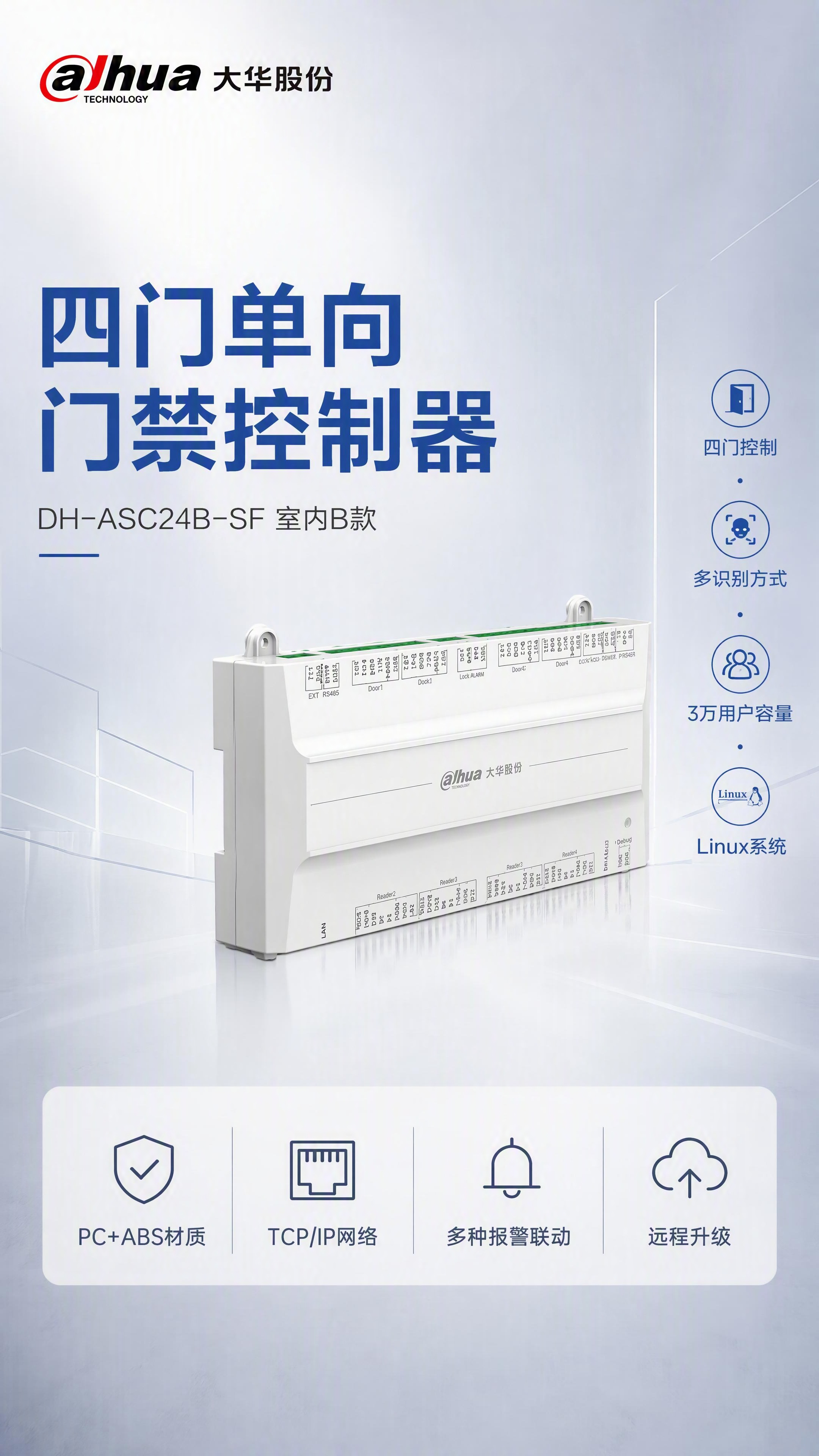 电商详情页头图，门禁控制器产品主视觉海报。本张使用【图1】斜侧… - 图片创意预览