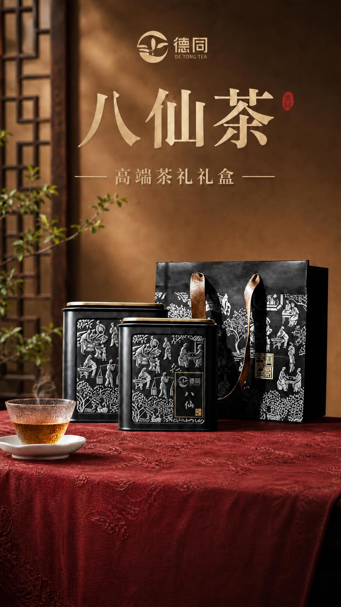 消除这张海报底部的四个圆形图标和下方所有文字（核心产区/匠心茶… - 图片创意预览