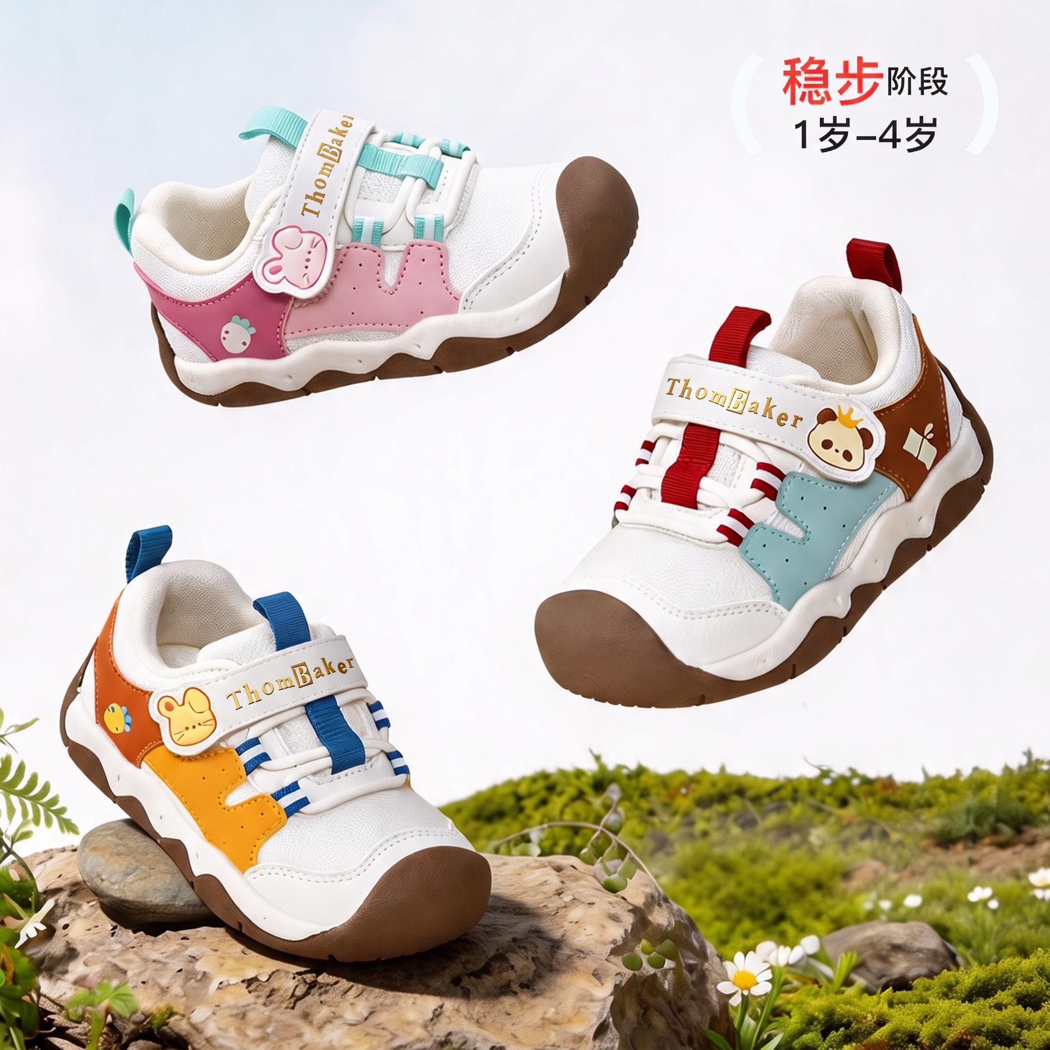 请将参考图1中三双儿童鞋魔术贴位置上的“Z-MixFun”字样… - 图片创意预览