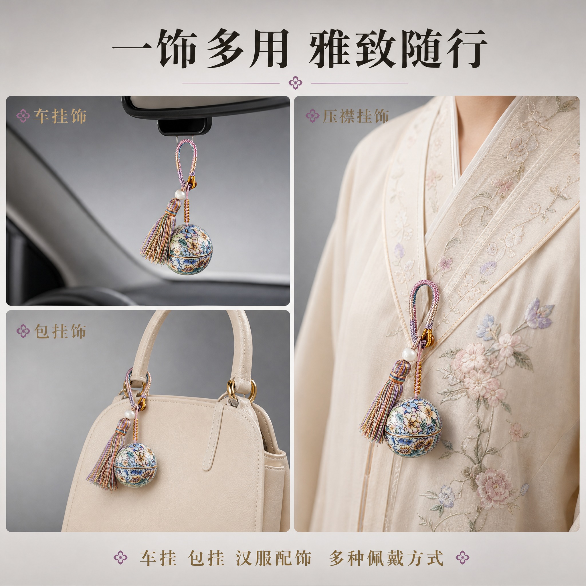 [主图-4] 骨子里 香瓷圆球 多场景佩戴悬挂展示图。 [统一… - 图片创意预览