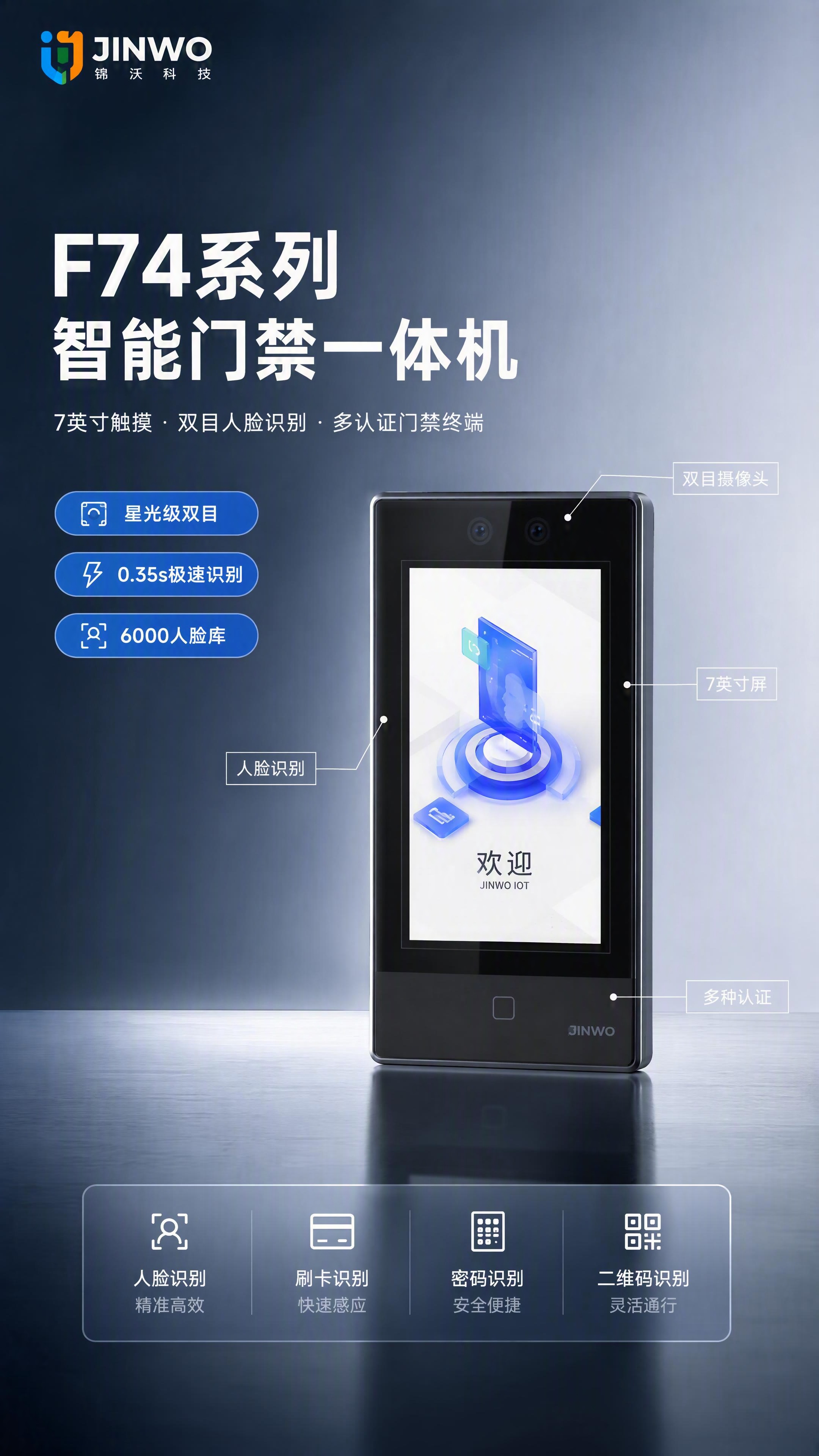 [第1张] 详情页头图主视觉 - F74系列智能门禁一体机产品… - 图片创意预览