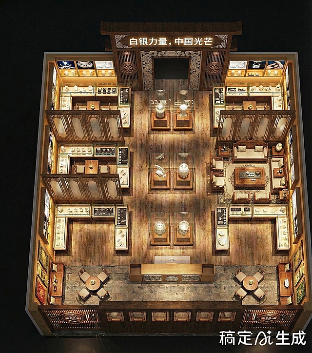 洽谈区中间是会客区。会客区和洽谈区之间用屏风分开即可