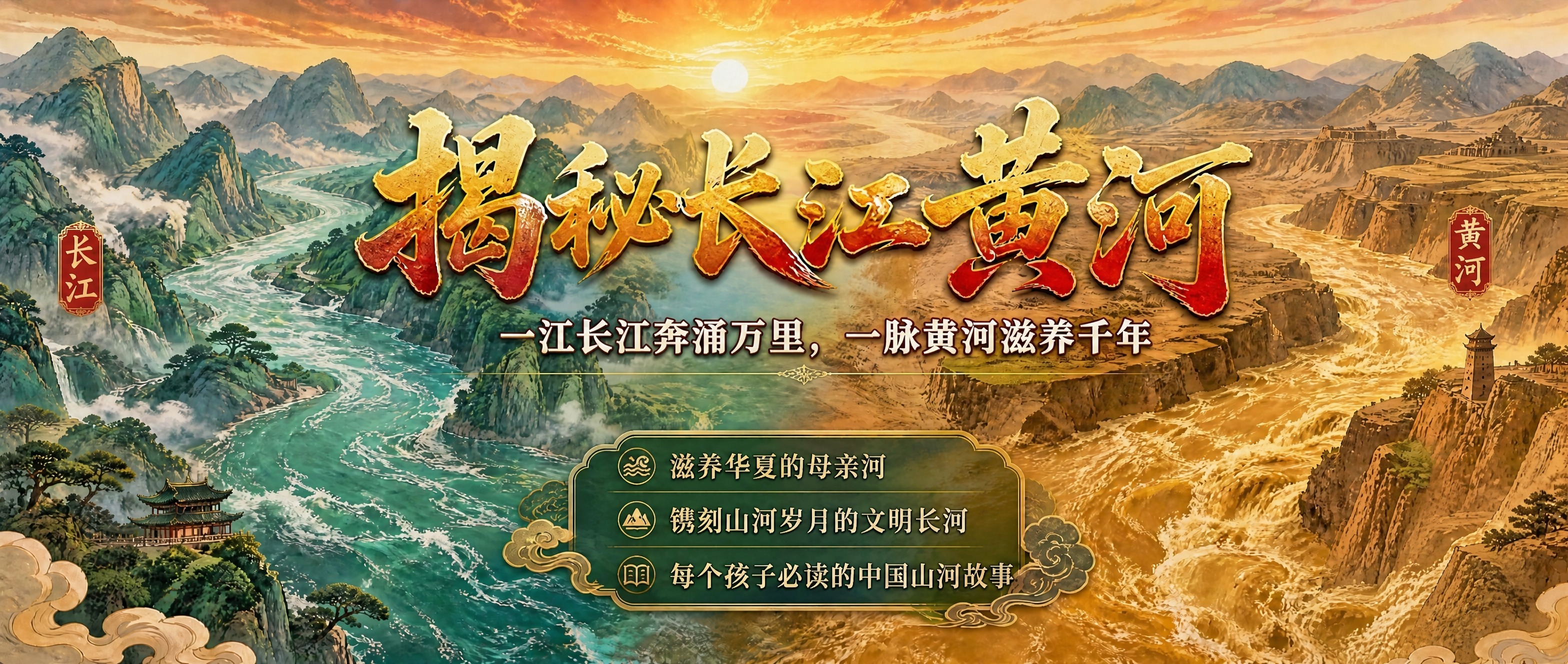 去掉右下角的红色二维码占位方块，将该区域修复还原为黄河奔腾的自… - 图片创意预览