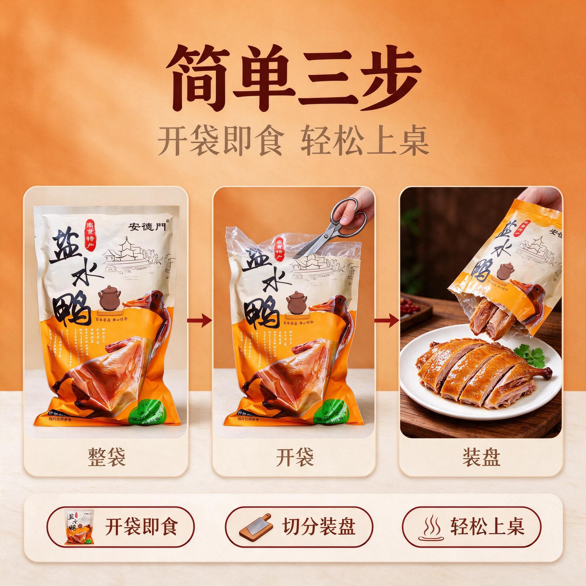 [商品] 使用【图1】安德门盐水鸭包装袋；保留包装袋整体外观特… - 图片创意预览