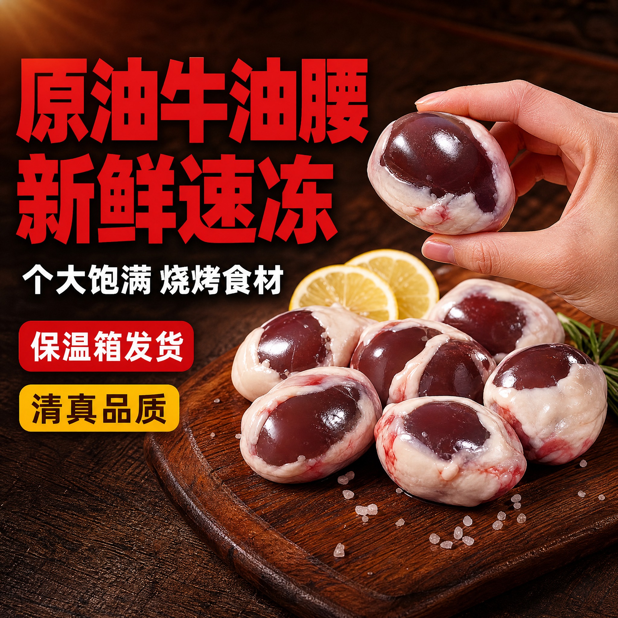 [主图-1] 新鲜速冻牛油腰 原油牛腰子 首图点击率 突出食欲… - 图片创意预览