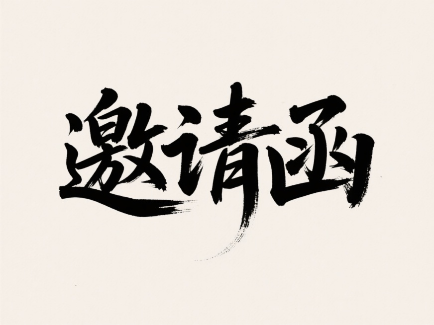 生成“邀请函”黑色字体，浅色背景，干净整洁没有多余的东西和文字预览效果