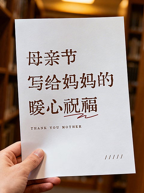 母亲节节日祝福文案分享简约感大字通用小红书封面