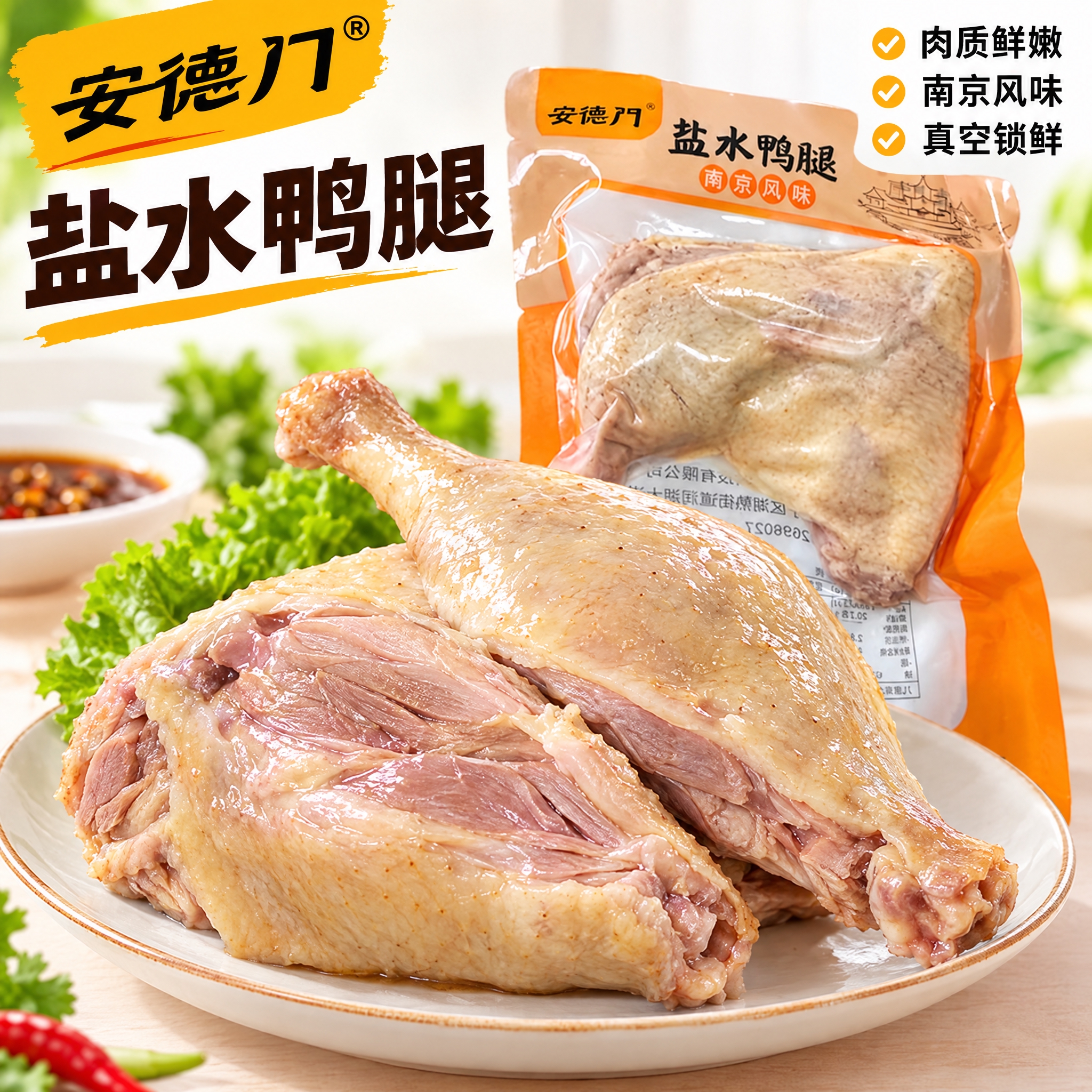 电商食品商品主图，1:1正方形构图，拼多多风格，画面左上角有明… - 图片创意预览