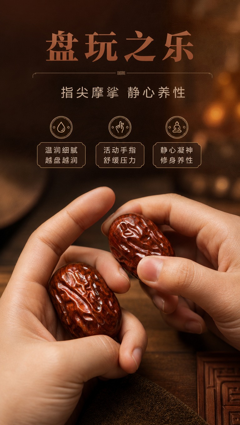 [商品] 使用【图1】红枣手把件；保留红枣造型、实木材质、红棕… - 图片创意预览