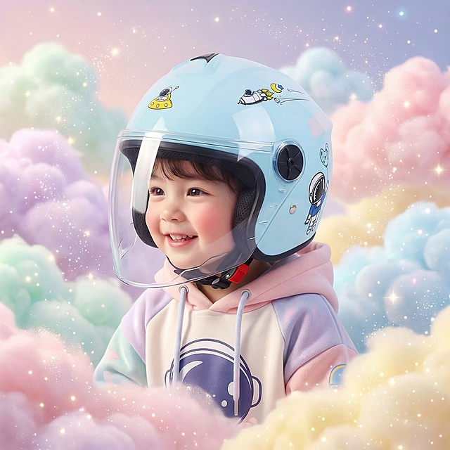 生成一张儿童佩戴的电商主图 风格甜美可爱